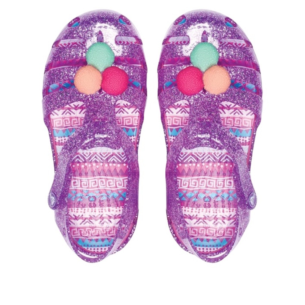 Crocs Glitter Jelly Sandals Size 6 - Picture 2 of 10